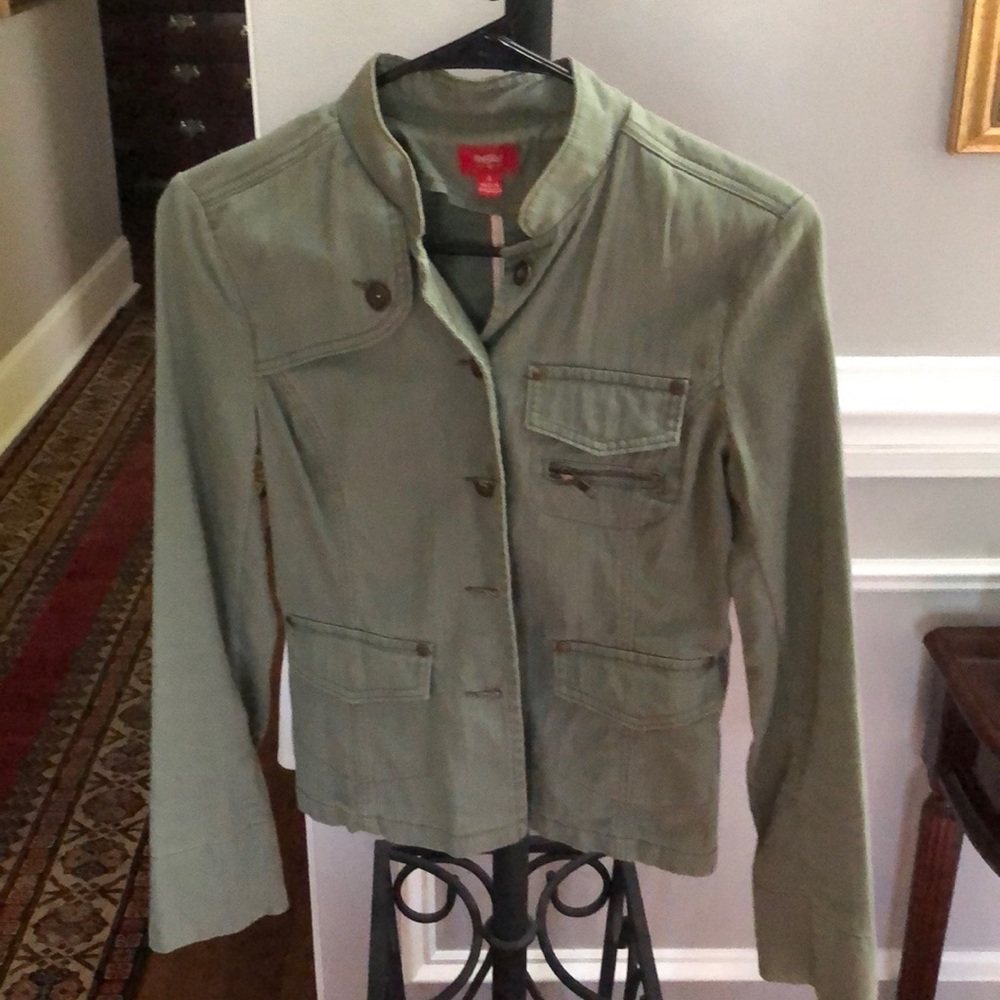 GREEN JEAN JACKET sz Small